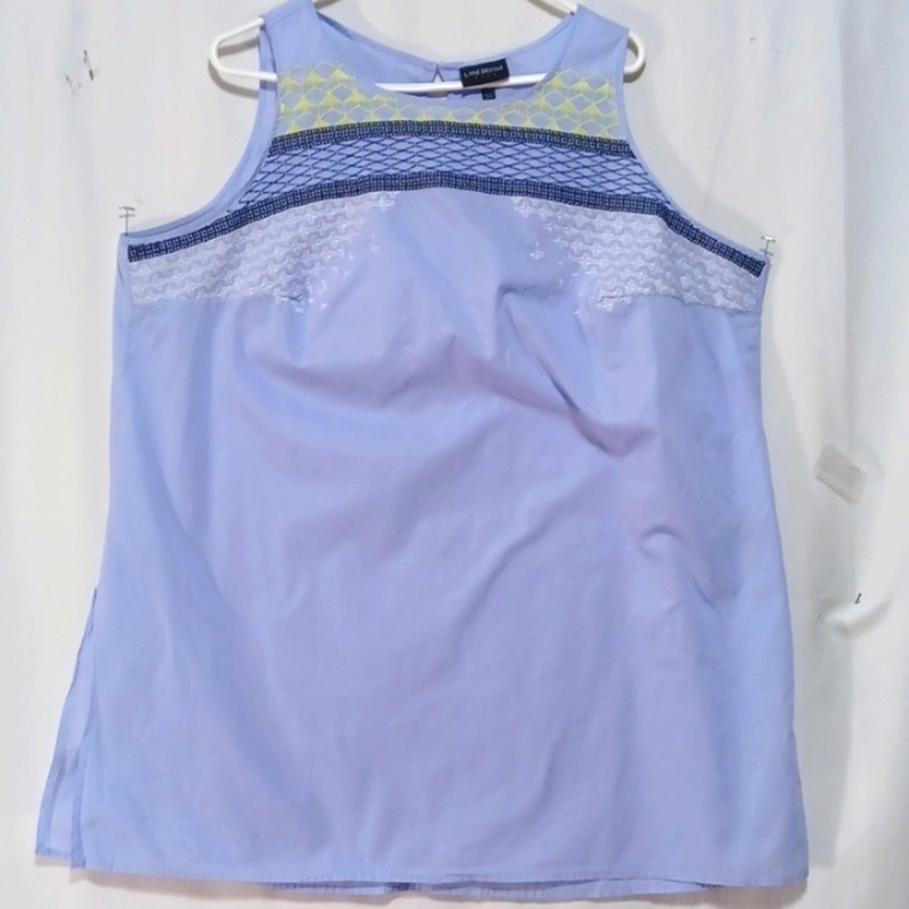 LANE BRYANT PLUS SIZE BEAUTIFUL BLUE COTTON MATERIAL SIZE 24